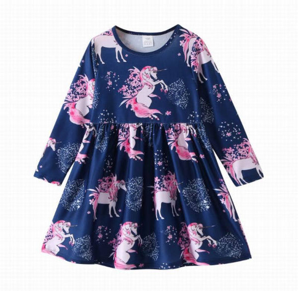 Navy Unicorn Dress